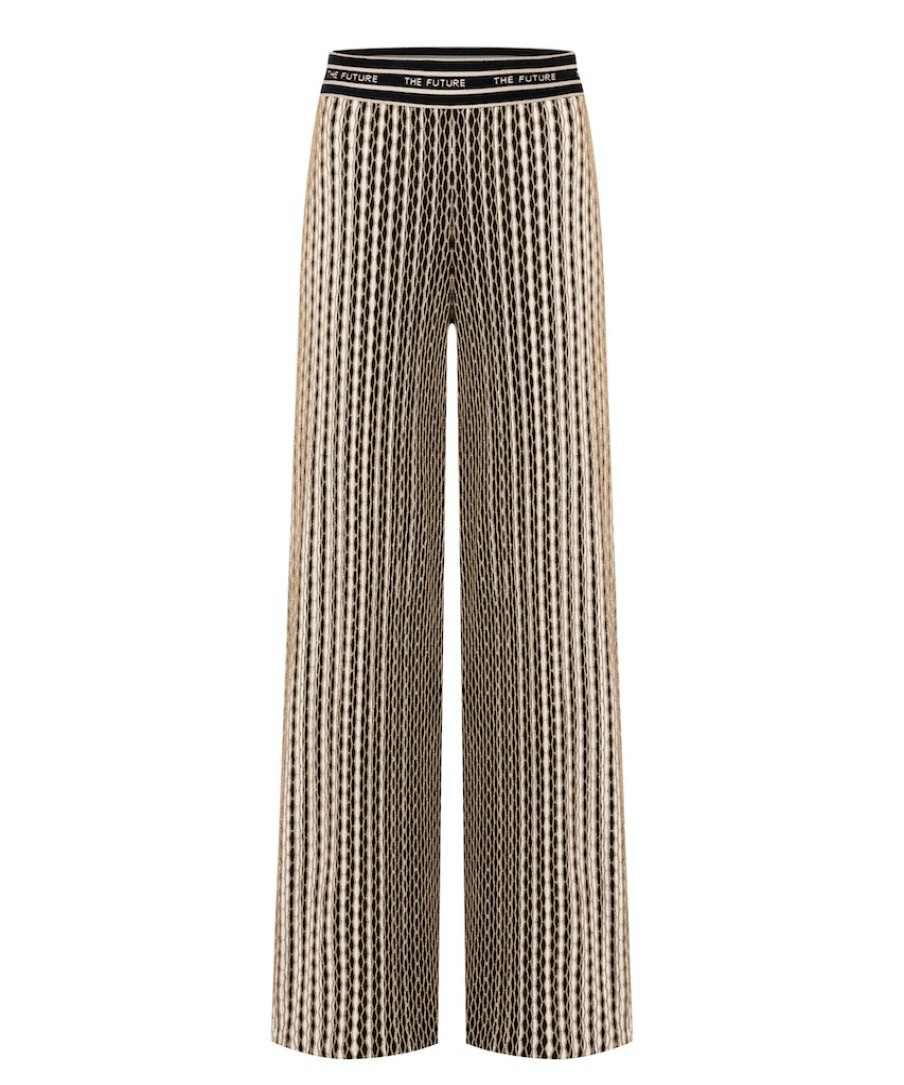 Women scarpa rossa Pants | Cambio Damen-Hose Allison- Golden Diamond Stripe