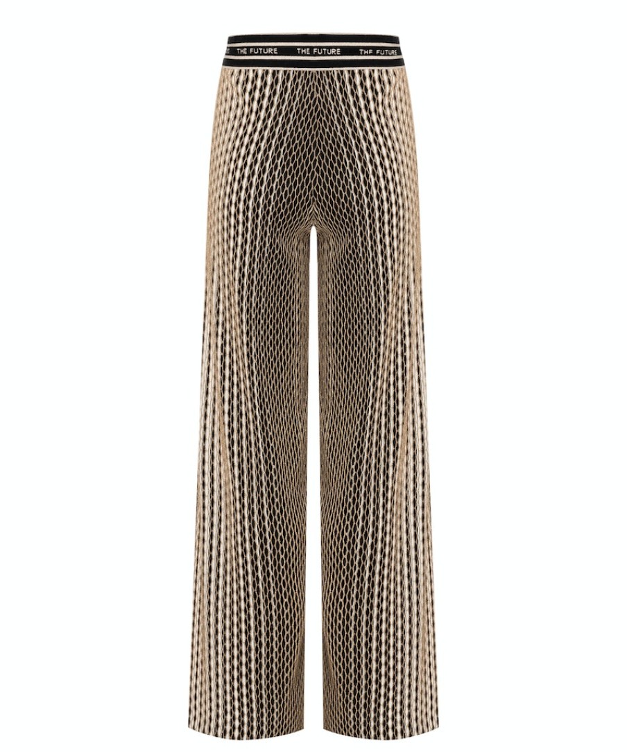 Women scarpa rossa Pants | Cambio Damen-Hose Allison- Golden Diamond Stripe