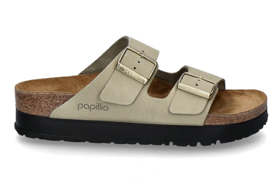 Women scarpa rossa Mules | Papillion By Birkenstock Arizona Schmal Flex Platform- Eucalyptus