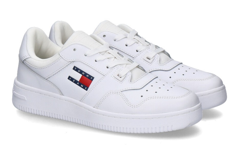 Women scarpa rossa Sneakers | Tommy Hilfiger Damen-Sneaker Tjw Retro Basket- White