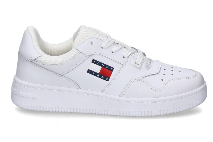 Women scarpa rossa Sneakers | Tommy Hilfiger Damen-Sneaker Tjw Retro Basket- White