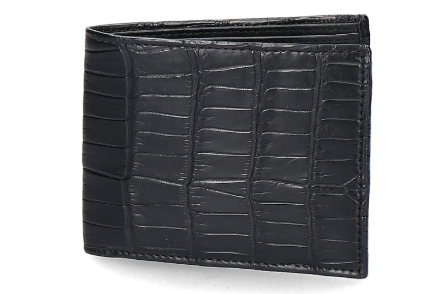 Men scarpa rossa Wallets | Silvano Biagini Wallet Alligatore Nero