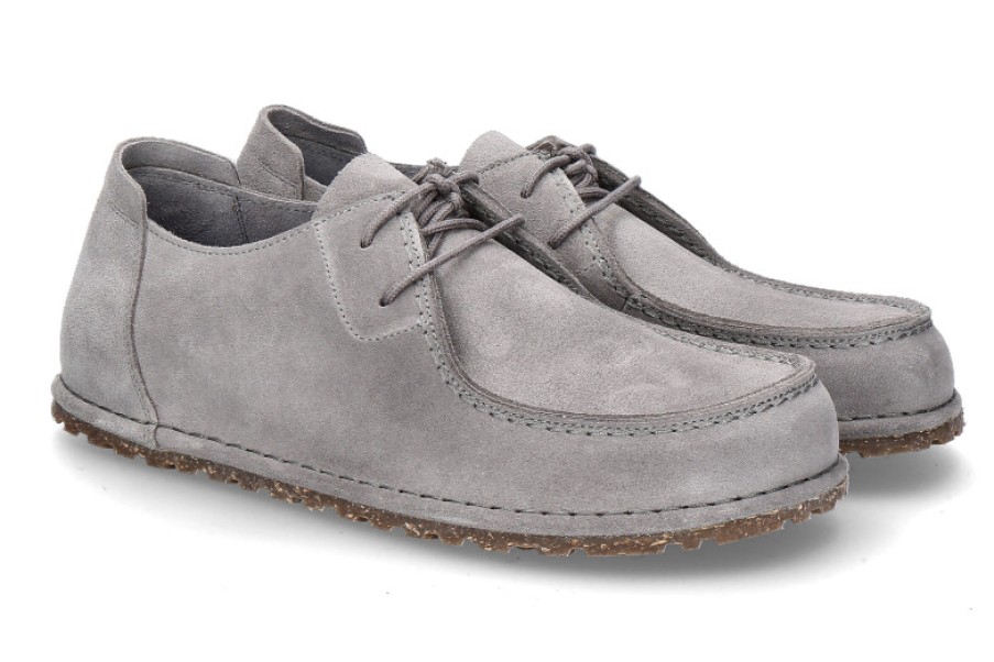 Men scarpa rossa Oxfords | Birkenstock Schnurschuh Utti Lace Normal- Whale Gray