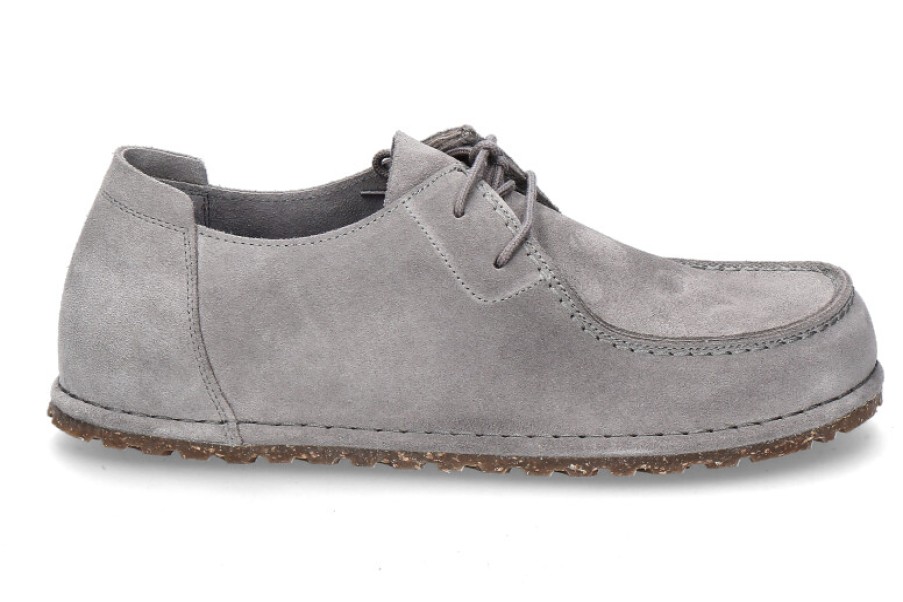 Men scarpa rossa Oxfords | Birkenstock Schnurschuh Utti Lace Normal- Whale Gray