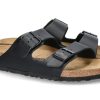 Men scarpa rossa Sandals | Birkenstock Pantolette Arizona Normal Leder- Schwarz