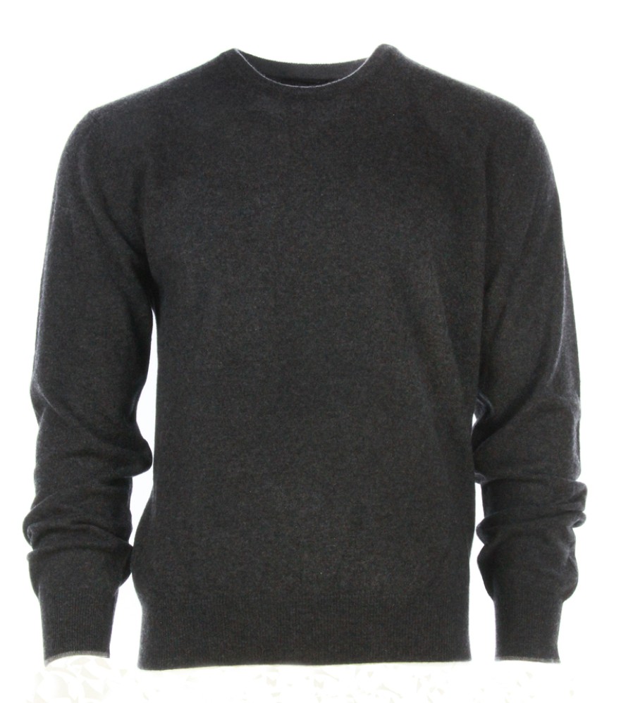 Men scarpa rossa Sweaters | Buxton Street Sweater Cashmere Dark Grey