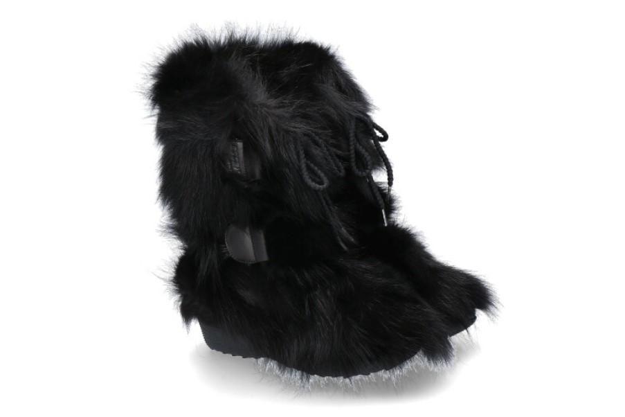 Women scarpa rossa Fur Boots | Oscar Sport Fur Boots Gilda Nero