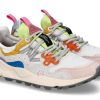 Women scarpa rossa Sneakers | Flower Mountain Damen-Sneaker Yamano 3 Suede Nylon-White/Pink