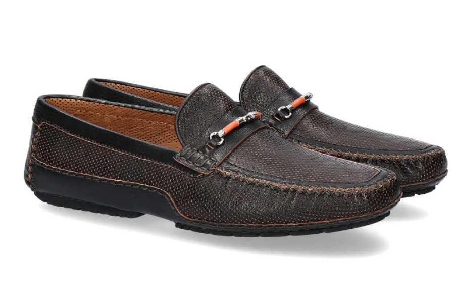 Men scarpa rossa Moccasins | Moreschi Moccasin Urano Testa Di Mor