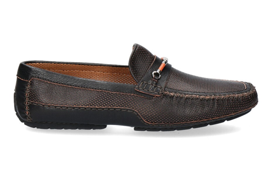 Men scarpa rossa Moccasins | Moreschi Moccasin Urano Testa Di Mor