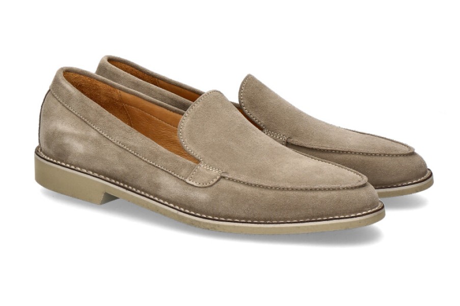 Men scarpa rossa Loafers | Ludwig Reiter Slipper Amalfi Velours Tabak