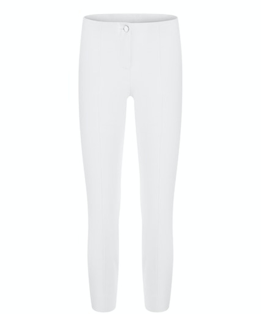 Women scarpa rossa Pants | Cambio Trousers Ros Summer Cropped -Pure White