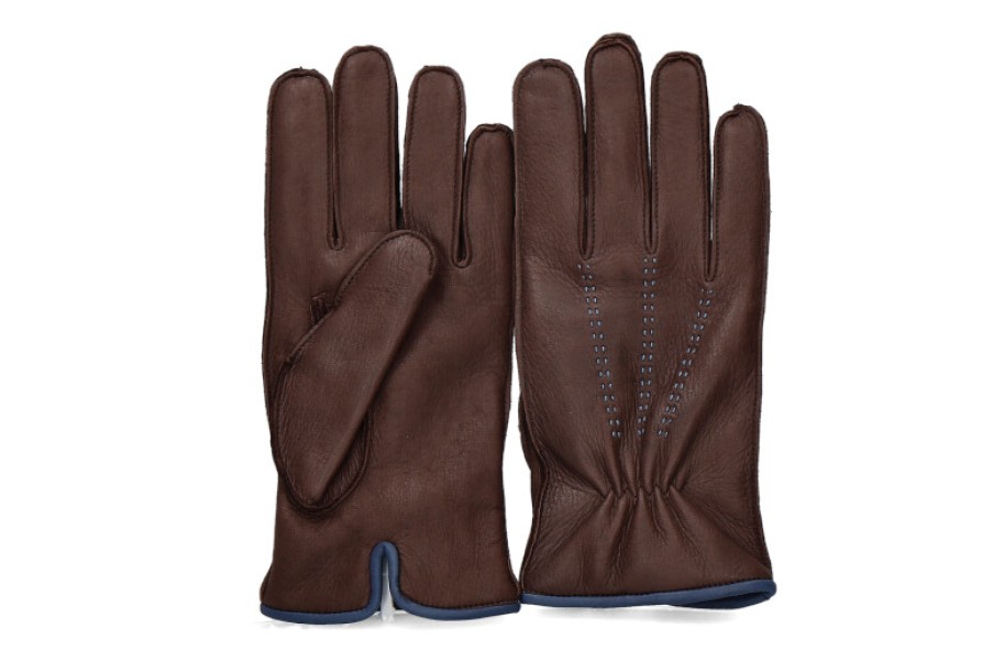 Men scarpa rossa Men'S Gloves | Restelli Men'S Gloves Marrone Cervo- Braun