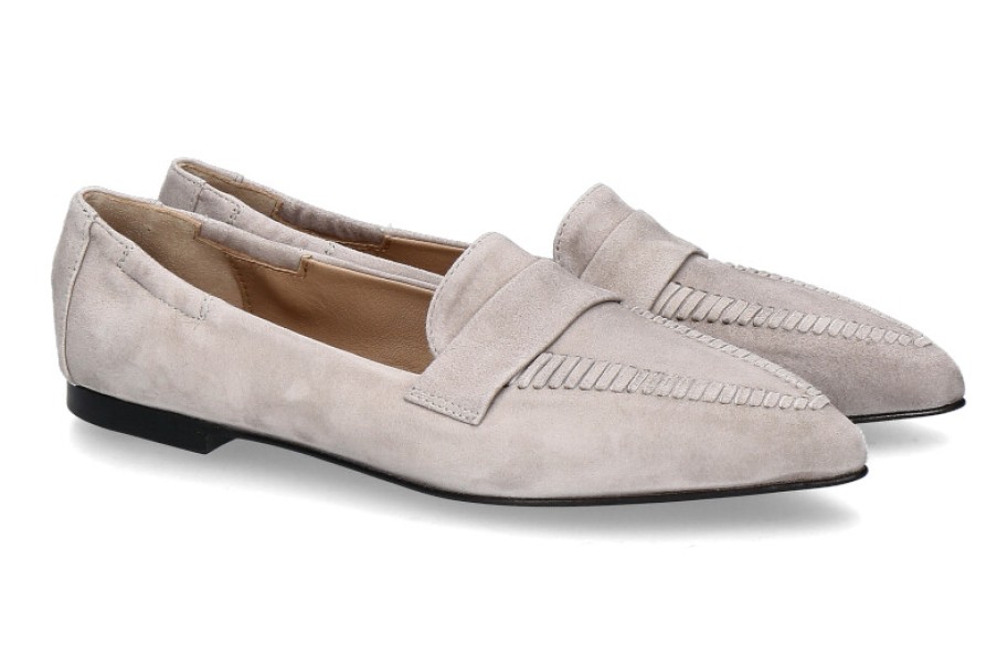 Women scarpa rossa Flats | Pomme D'Or Slipper Grace Camoscio- Warm Grey