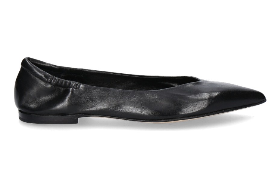 Women scarpa rossa Ballet Flats | Pomme D'Or Ballerina Ingrid Glove- Nero/Schwarz