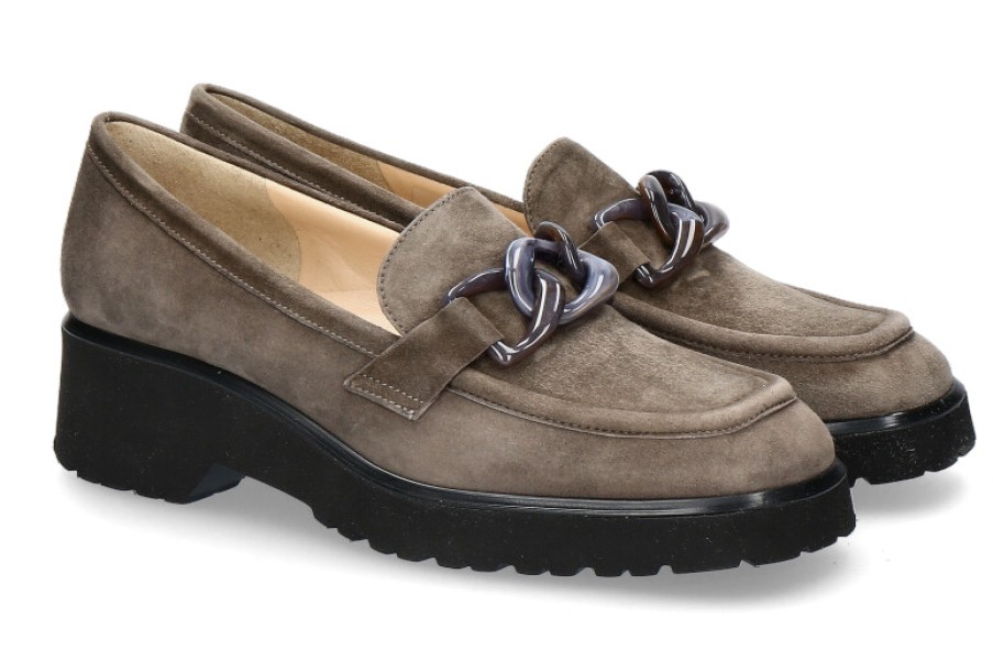 Women scarpa rossa Loafers | Brunate Loafer Vera Camoscio Forest