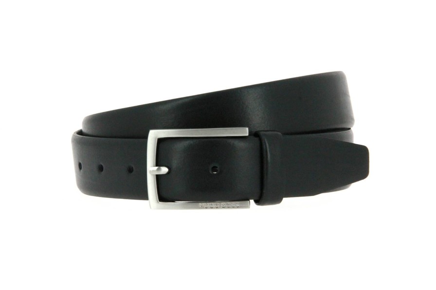 Men scarpa rossa Belts | Hugo Boss Belt Barney Cow Skin Black