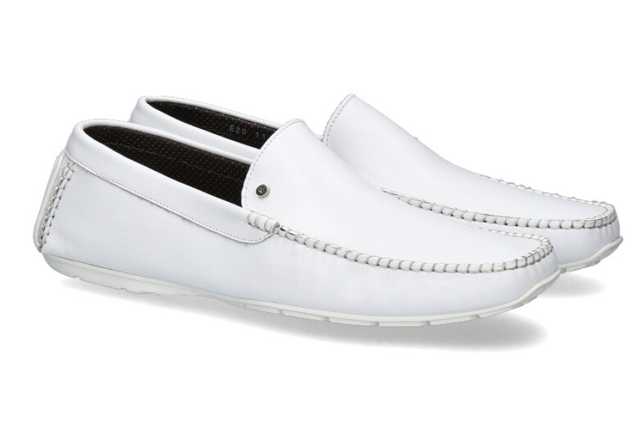 Men scarpa rossa Moccasins | Aldo Brue Moccasin Natur Bianco