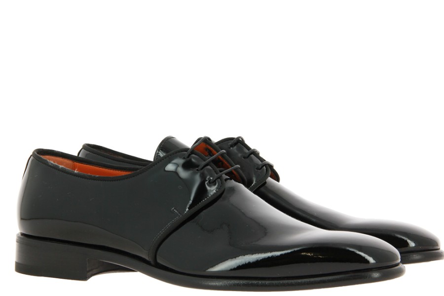 Men scarpa rossa Oxfords | Santoni Lace-Up Verno Black