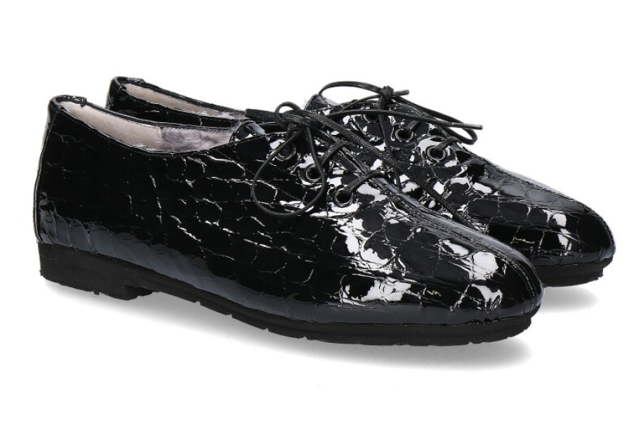 Women scarpa rossa Lace-Up | Thierry Rabotin Lace-Up Lined Brigitta Drillo Nero