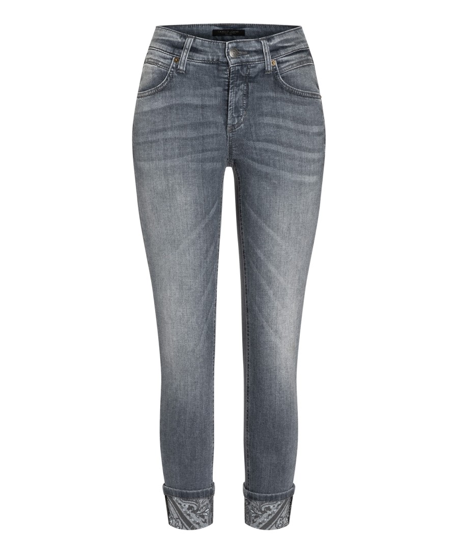 Women scarpa rossa Jeans | Cambio Jeans Pina Short Grey Dark Scratched