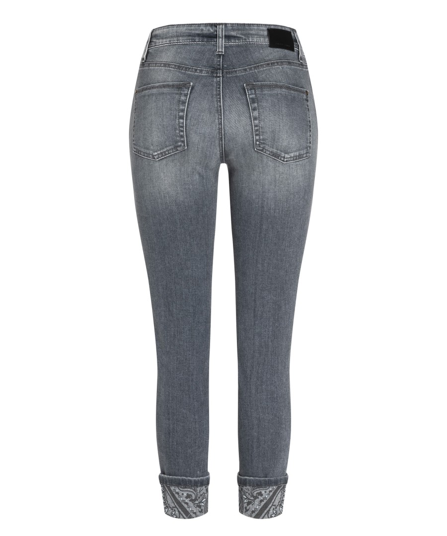 Women scarpa rossa Jeans | Cambio Jeans Pina Short Grey Dark Scratched