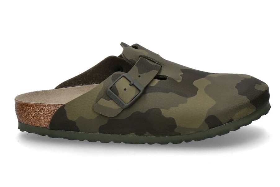 Men scarpa rossa Sandals | Birkenstock Clogs Boston Normal Desert Soil- Camoflage Green