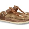 Women scarpa rossa House Slippers | Birkenstock Mules Gizeh Normal Braided Cognac