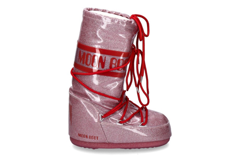 Women scarpa rossa Boots | Moon Boot Snowboot Icon Glitter- Pink