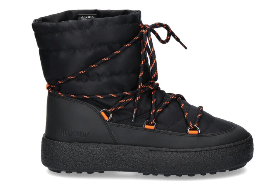 Men scarpa rossa Boots | Moon Boot Snow Boots Tube Nylon Black Orange