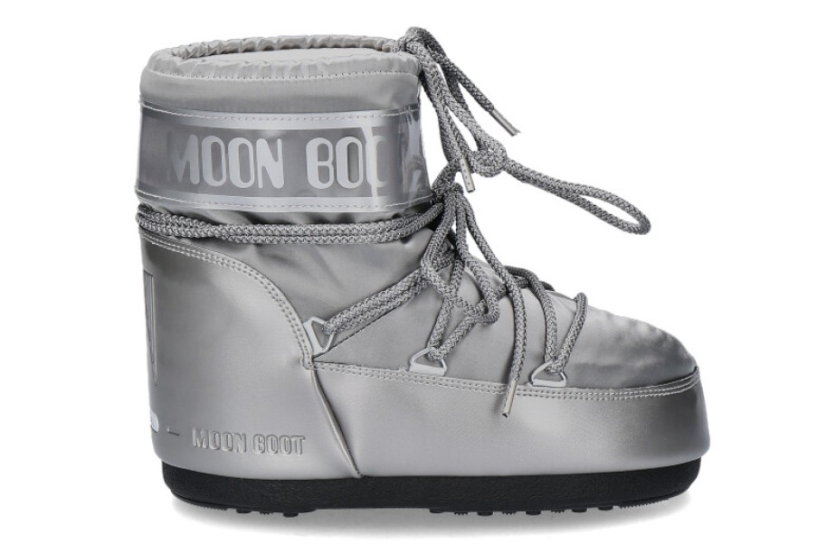 Women scarpa rossa Warm Lining | Moon Boot Snow Boots Icon Low Glance Silver