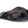 Men scarpa rossa Sandals | Emozioni Mule Leather Dark Brown