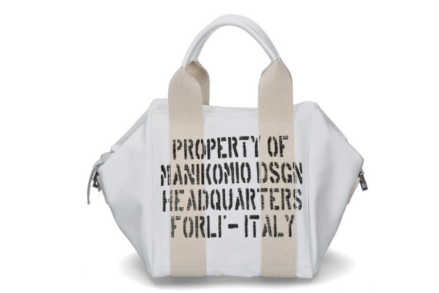 Women scarpa rossa Hand Bags | Manikomio Design Tasche Icon 24 Leather- Weiss