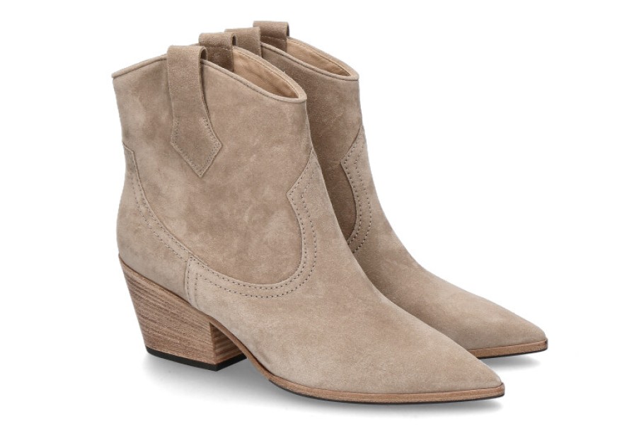 Women scarpa rossa Ankle Boots | Kennel & Schmenger Cowboy Boots Dallas Suede- Cookie