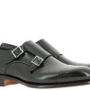 Men scarpa rossa Oxfords | Santoni Monk Leather Black