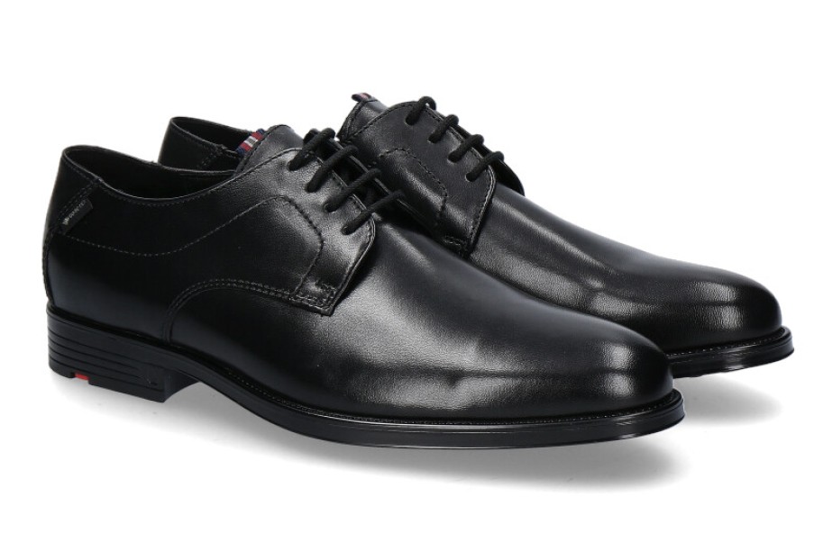 Men scarpa rossa Oxfords | Lloyd Schnurschuh Valmary Nappa- Schwarz