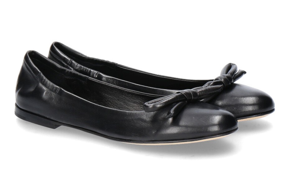 Women scarpa rossa Ballet Flats | Pomme D'Or Ballerina Eria Glove- Nero/Schwarz