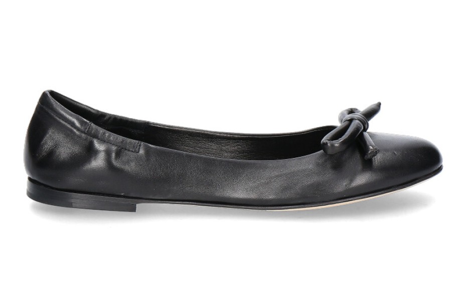 Women scarpa rossa Ballet Flats | Pomme D'Or Ballerina Eria Glove- Nero/Schwarz