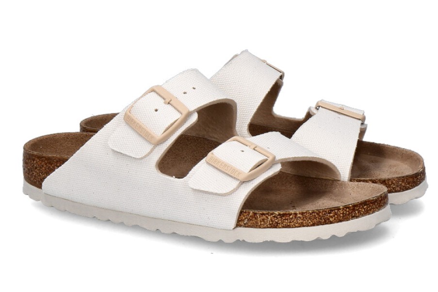 Women scarpa rossa House Slippers | Birkenstock Mules Arizona Rivet Logo Schmale Weite Eggshell