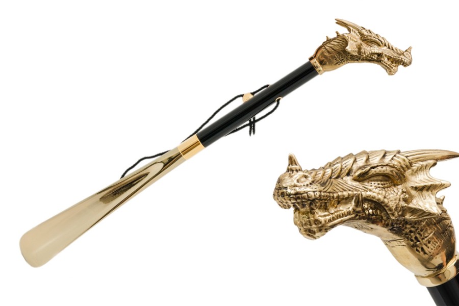 Men scarpa rossa Shoehorn | Pasotti Shoehorn Dragon Gold