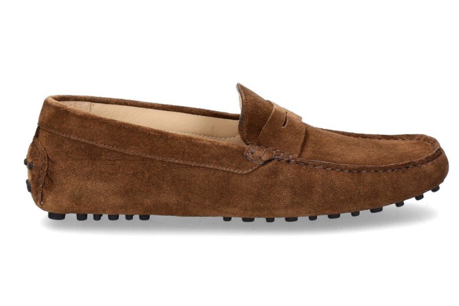 Men scarpa rossa Moccasins | Scarparossa Men'S Moccasins Velour Tabak