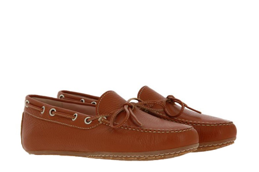 Women scarpa rossa Moccasins | Unutzer Moccasin Cervo Cognac