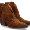 Women scarpa rossa Ankle Boots | Elena Iachi Cowboy- Bootie Hombre Wash- Cognac