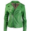 Women scarpa rossa Jacket'S | Barron Turner Biker Jacket Boney Agave Nappa Lavata