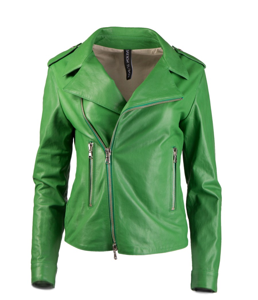 Women scarpa rossa Jacket'S | Barron Turner Biker Jacket Boney Agave Nappa Lavata