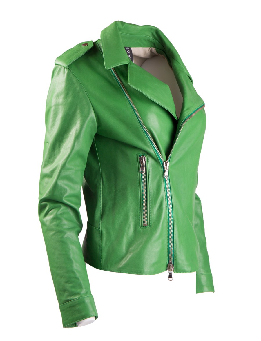 Women scarpa rossa Jacket'S | Barron Turner Biker Jacket Boney Agave Nappa Lavata