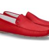 Men scarpa rossa Moccasins | Aldo Brue Moccasin Vitello Cervo Rosso