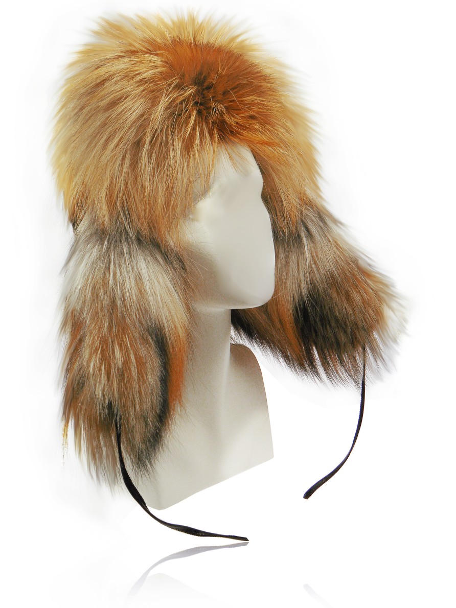 Women scarpa rossa Fur Hats - Aviator Hats | Furland Aviator Cap - Ushanka Flowers - Fox Fur