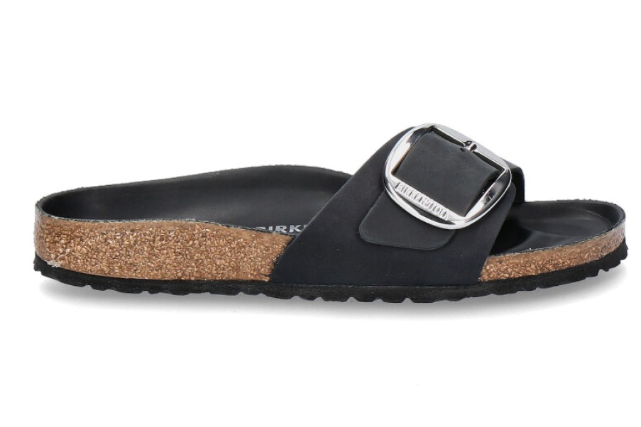 Women scarpa rossa House Slippers | Birkenstock Mules Schmal Madrid Big Buckle Black