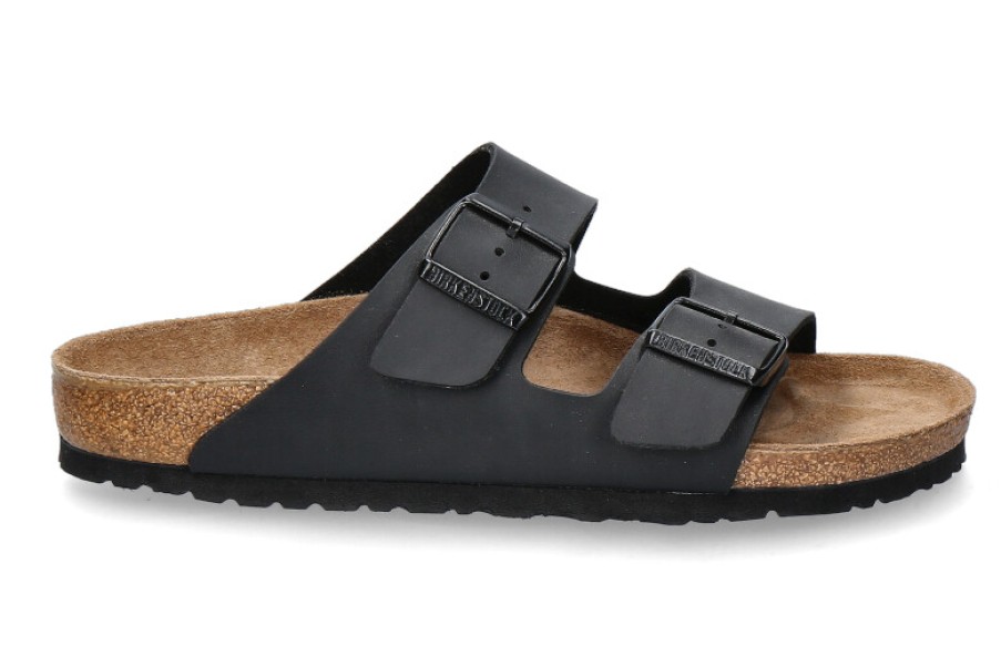 Men scarpa rossa House Slippers | Birkenstock Mule Arizona Normal Birko-Flor Schwarz